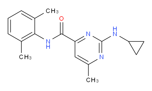 2-(cyclopropylamino)-N-(2,6-dimethylphenyl)-6-methylpyrimidine-4-carboxamide