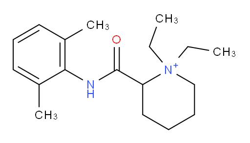 2-((2,6-dimethylphenyl)carbamoyl)-1,1-diethylpiperidin-1-ium