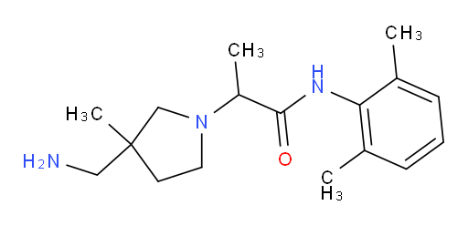 2-(3-(aminomethyl)-3-methylpyrrolidin-1-yl)-N-(2,6-dimethylphenyl)propanamide