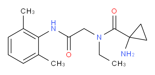 1-amino-N-(2-((2,6-dimethylphenyl)amino)-2-oxoethyl)-N-ethylcyclopropanecarboxamide