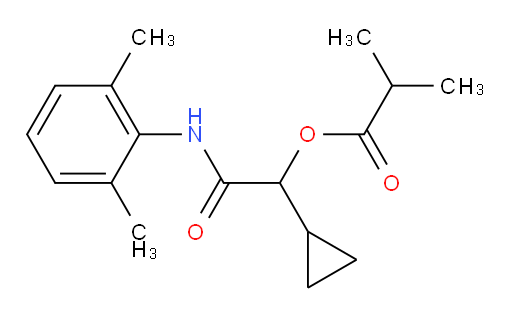 1-cyclopropyl-2-((2,6-dimethylphenyl)amino)-2-oxoethyl isobutyrate