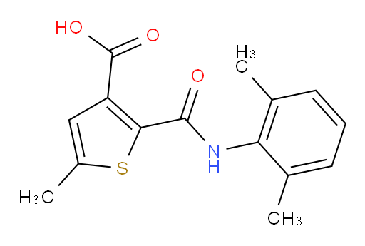 2-((2,6-dimethylphenyl)carbamoyl)-5-methylthiophene-3-carboxylic acid
