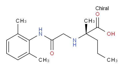 (S)-2-((2-((2,6-dimethylphenyl)amino)-2-oxoethyl)amino)-2-methylpentanoic acid
