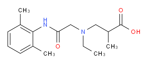 3-((2-((2,6-dimethylphenyl)amino)-2-oxoethyl)(ethyl)amino)-2-methylpropanoic acid