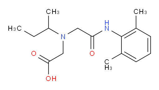 2-(sec-butyl(2-((2,6-dimethylphenyl)amino)-2-oxoethyl)amino)acetic acid