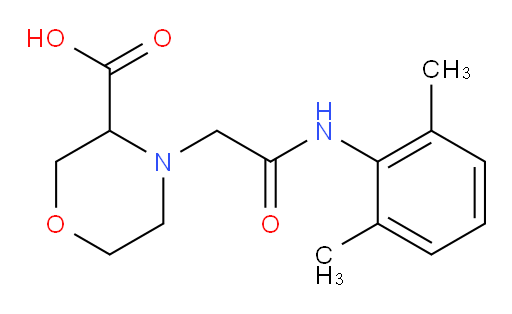 4-(2-((2,6-dimethylphenyl)amino)-2-oxoethyl)morpholine-3-carboxylic acid