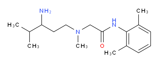 2-((3-amino-4-methylpentyl)(methyl)amino)-N-(2,6-dimethylphenyl)acetamide