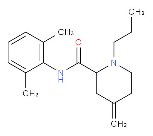 N-(2,6-dimethylphenyl)-4-methylene-1-propylpiperidine-2-carboxamide