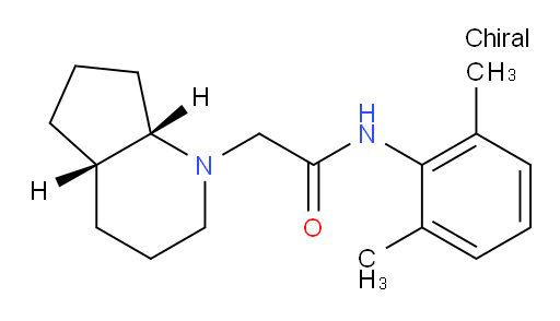 N-(2,6-dimethylphenyl)-2-((4aS,7aS)-octahydro-1H-cyclopenta[b]pyridin-1-yl)acetamide