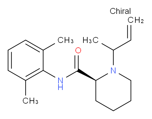 (2S)-1-(but-3-en-2-yl)-N-(2,6-dimethylphenyl)piperidine-2-carboxamide