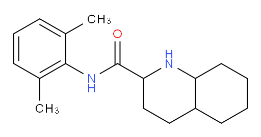 N-(2,6-dimethylphenyl)decahydroquinoline-2-carboxamide