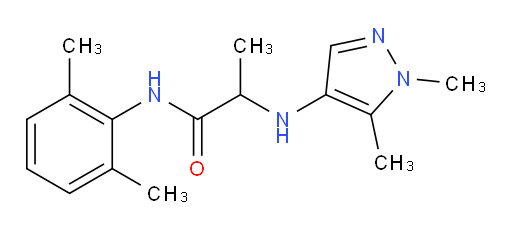 2-((1,5-dimethyl-1H-pyrazol-4-yl)amino)-N-(2,6-dimethylphenyl)propanamide