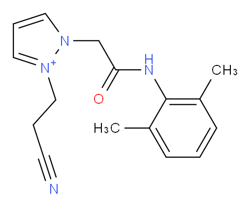 2-(2-cyanoethyl)-1-(2-((2,6-dimethylphenyl)amino)-2-oxoethyl)-1H-pyrazol-2-ium