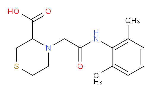 4-(2-((2,6-dimethylphenyl)amino)-2-oxoethyl)thiomorpholine-3-carboxylic acid