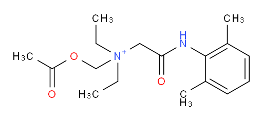 N-(acetoxymethyl)-2-((2,6-dimethylphenyl)amino)-N,N-diethyl-2-oxoethanaminium