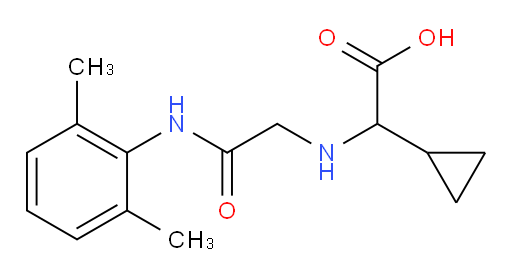 2-cyclopropyl-2-((2-((2,6-dimethylphenyl)amino)-2-oxoethyl)amino)acetic acid