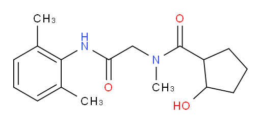 N-(2-((2,6-dimethylphenyl)amino)-2-oxoethyl)-2-hydroxy-N-methylcyclopentanecarboxamide