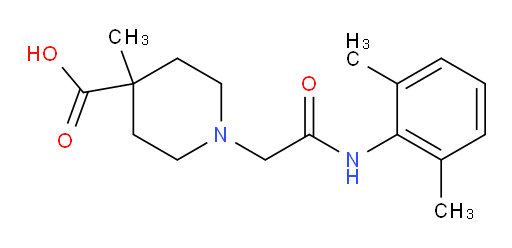 1-(2-((2,6-dimethylphenyl)amino)-2-oxoethyl)-4-methylpiperidine-4-carboxylic acid