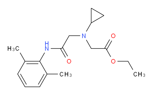 ethyl 2-(cyclopropyl(2-((2,6-dimethylphenyl)amino)-2-oxoethyl)amino)acetate