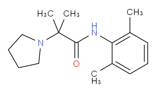 N-(2,6-dimethylphenyl)-2-methyl-2-(pyrrolidin-1-yl)propanamide