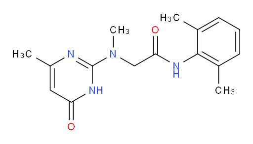 N-(2,6-dimethylphenyl)-2-(methyl(4-methyl-6-oxo-1,6-dihydropyrimidin-2-yl)amino)acetamide