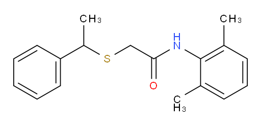 N-(2,6-dimethylphenyl)-2-((1-phenylethyl)thio)acetamide