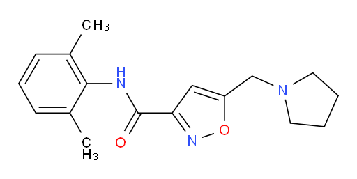 N-(2,6-dimethylphenyl)-5-(pyrrolidin-1-ylmethyl)isoxazole-3-carboxamide