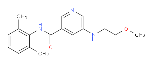 N-(2,6-dimethylphenyl)-5-((2-methoxyethyl)amino)nicotinamide