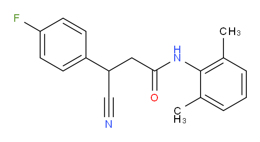 3-cyano-N-(2,6-dimethylphenyl)-3-(4-fluorophenyl)propanamide