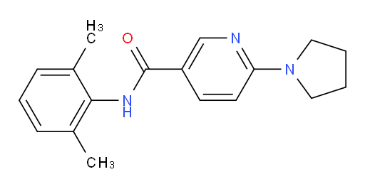 N-(2,6-dimethylphenyl)-6-(pyrrolidin-1-yl)nicotinamide