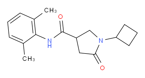 1-cyclobutyl-N-(2,6-dimethylphenyl)-5-oxopyrrolidine-3-carboxamide