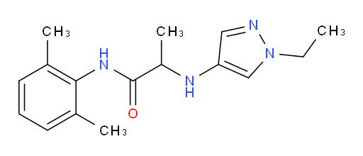N-(2,6-dimethylphenyl)-2-((1-ethyl-1H-pyrazol-4-yl)amino)propanamide