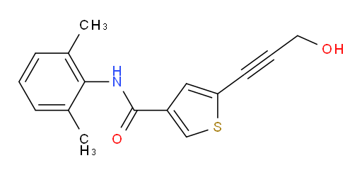 N-(2,6-dimethylphenyl)-5-(3-hydroxyprop-1-yn-1-yl)thiophene-3-carboxamide