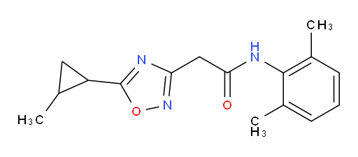 N-(2,6-dimethylphenyl)-2-(5-(2-methylcyclopropyl)-1,2,4-oxadiazol-3-yl)acetamide