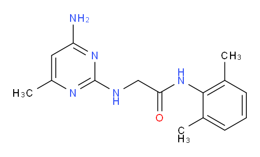 2-((4-amino-6-methylpyrimidin-2-yl)amino)-N-(2,6-dimethylphenyl)acetamide