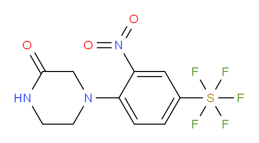 [3-nitro-4-(3-oxo-1-piperazinyl)phenyl]sulfur pentafluoride