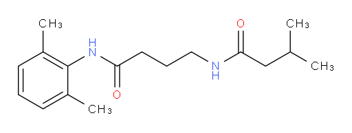 N-(2,6-dimethylphenyl)-4-(3-methylbutanamido)butanamide
