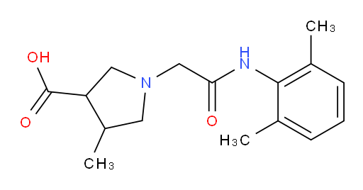 1-(2-((2,6-dimethylphenyl)amino)-2-oxoethyl)-4-methylpyrrolidine-3-carboxylic acid