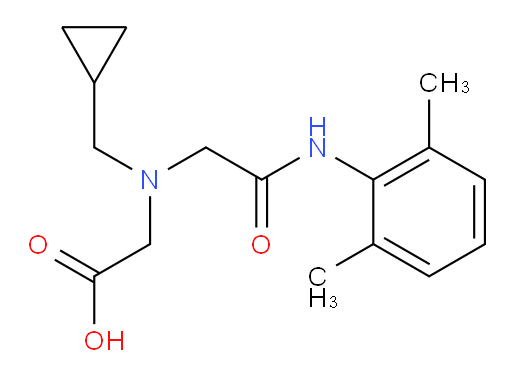 2-((cyclopropylmethyl)(2-((2,6-dimethylphenyl)amino)-2-oxoethyl)amino)acetic acid