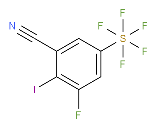 3-fluoro-2-iodo-5-(pentafluoromercapto)benzonitrile