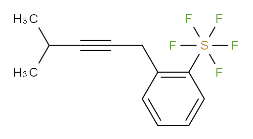 [2-(4-methyl-2-pentyn-1-yl)phenyl]sulfur pentafluoride