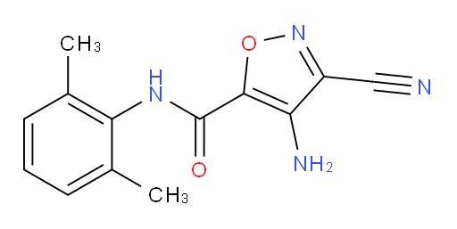 4-amino-3-cyano-N-(2,6-dimethylphenyl)isoxazole-5-carboxamide