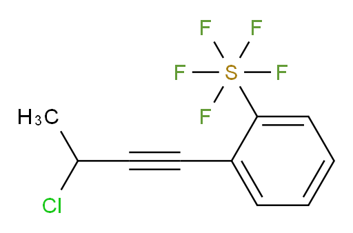 2-(3-chlorobut-1-yn-1-yl)(pentafluoromercapto)benzene