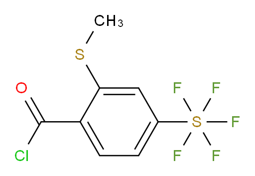 4-(pentafluoromercapto)-2-(methylthio)benzoyl chloride