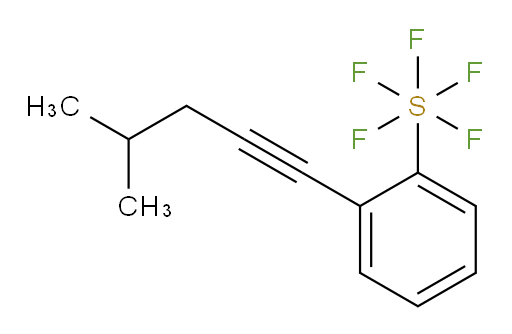 2-(4-methylpent-1-yn-1-yl)(pentafluoromercapto)benzene