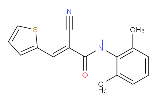 (E)-2-cyano-N-(2,6-dimethylphenyl)-3-(thiophen-2-yl)acrylamide