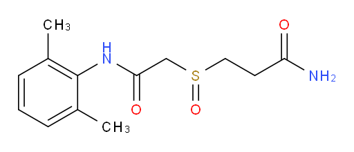 3-((2-((2,6-dimethylphenyl)amino)-2-oxoethyl)sulfinyl)propanamide