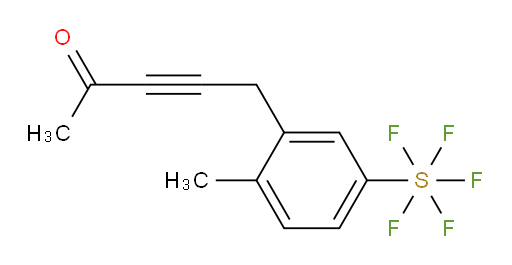 5-(5-(pentafluoromercapto)-2-methylphenyl)pent-3-yn-2-one
