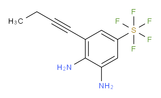 3,4-diamino-5-(but-1-yn-1-yl)(pentafluoromercapto)benzene