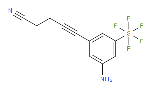 5-(3-amino-5-(pentafluoromercapto)phenyl)pent-4-ynenitrile